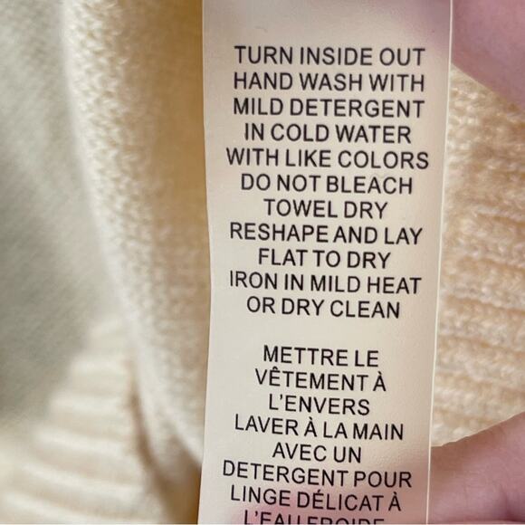 Magaschoni Colorblock 100% Cashmere Crewneck Asymetrical Lightweight Sweater - Picture 10 of 13